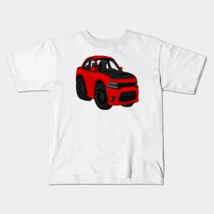 Charge Red + Black hood Kids T-Shirt